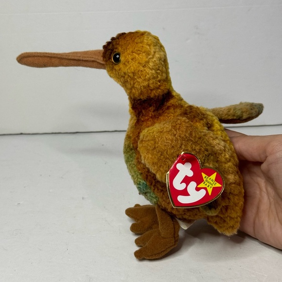 Ty Beanie Babies Collection Beak The Kiwi Bird Plush 1998 - Picture 1 of 7